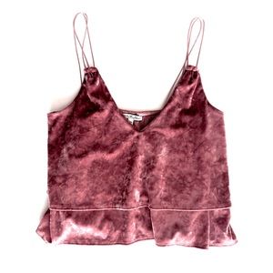 Express Velour Crop Top Tank